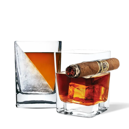 Whiskey Wedge + Cigar Glass Bundle